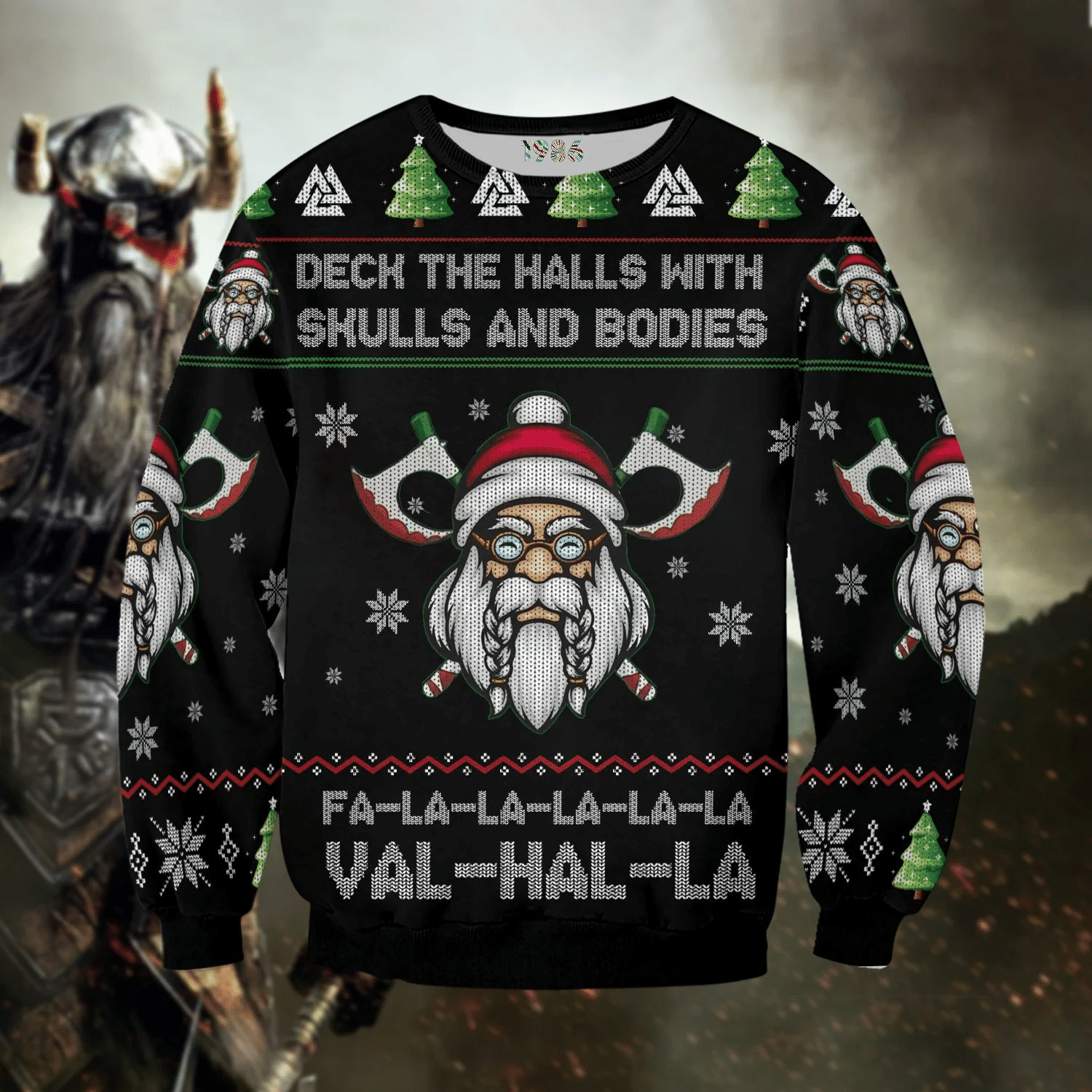 Viking Santa Claus Ugly Christmas Sweater T-Shirt