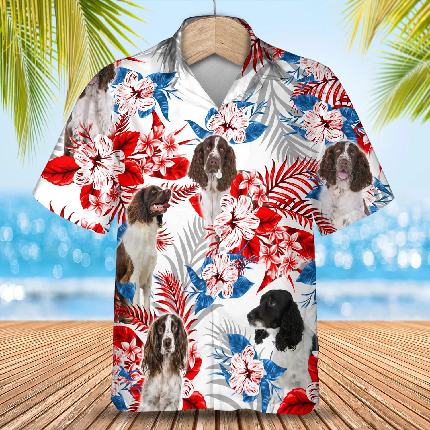 English Springer Spaniel Hawaii Summer Aloha Men Hawaii Gift For Ha6543