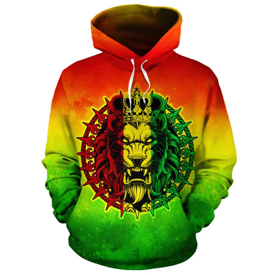 Rasta Lion Symbol All-over Hoodie