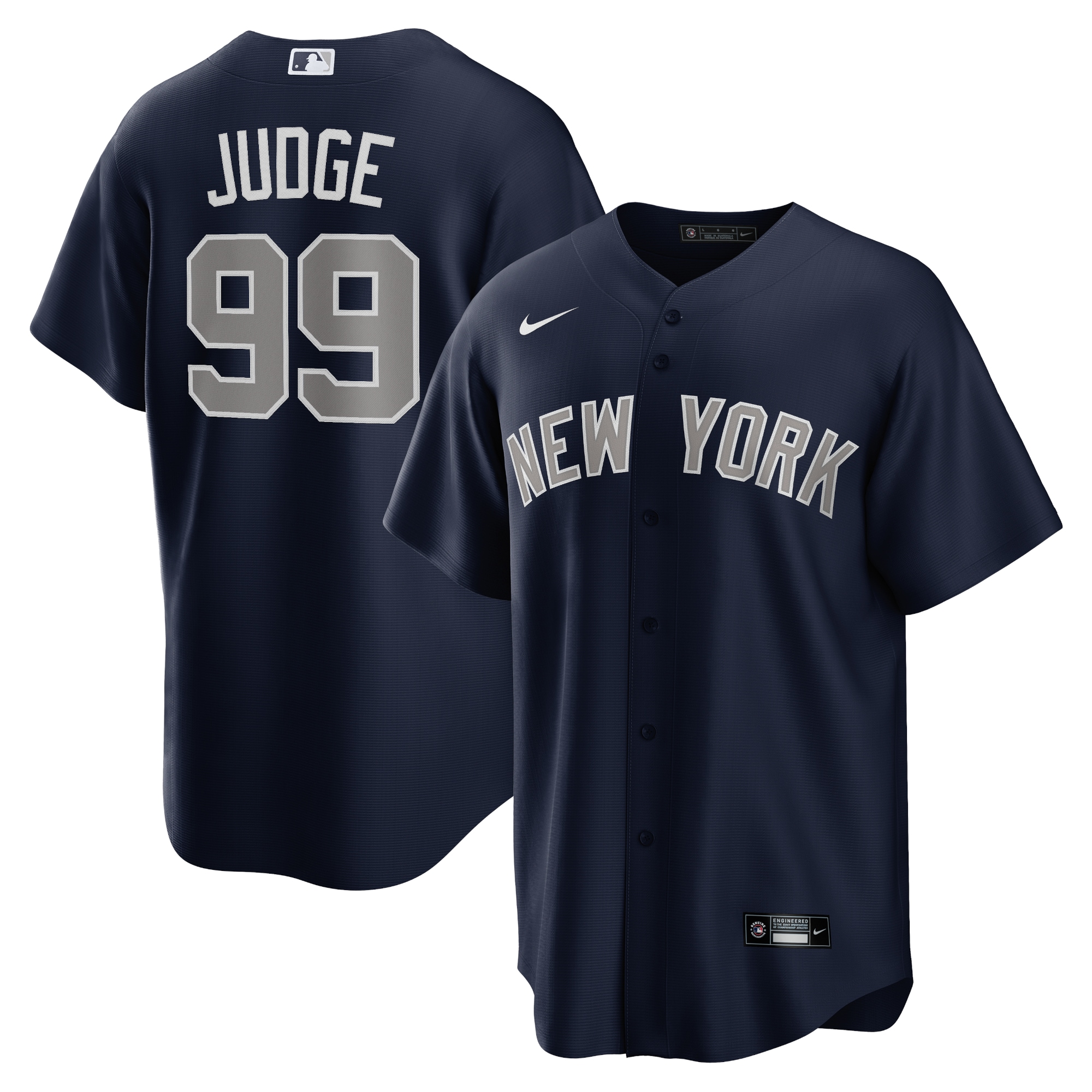 Men’s New York Yankees Aaron Judge Navy Alternate Player Name Jersey