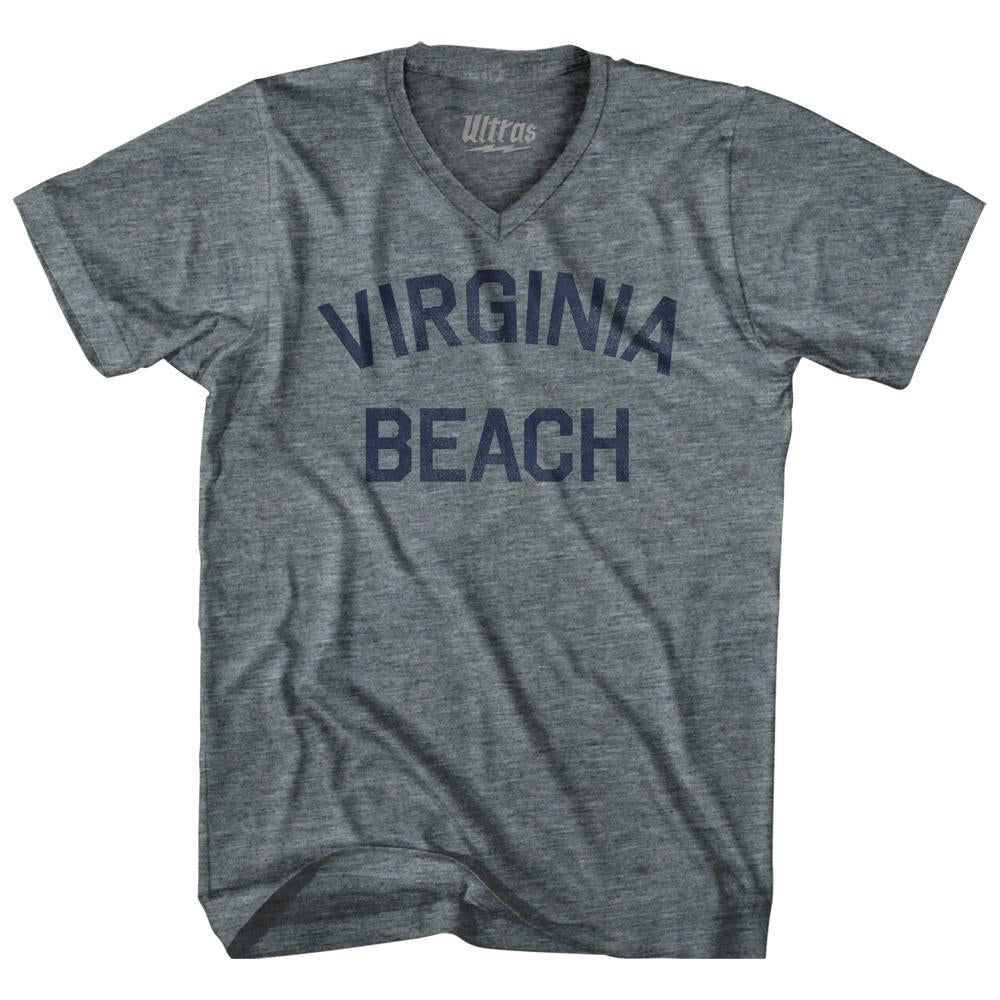 Virginia Virginia Beach Adult Tri-Blend V-neck Womens Junior Cut Vintage T-shirt