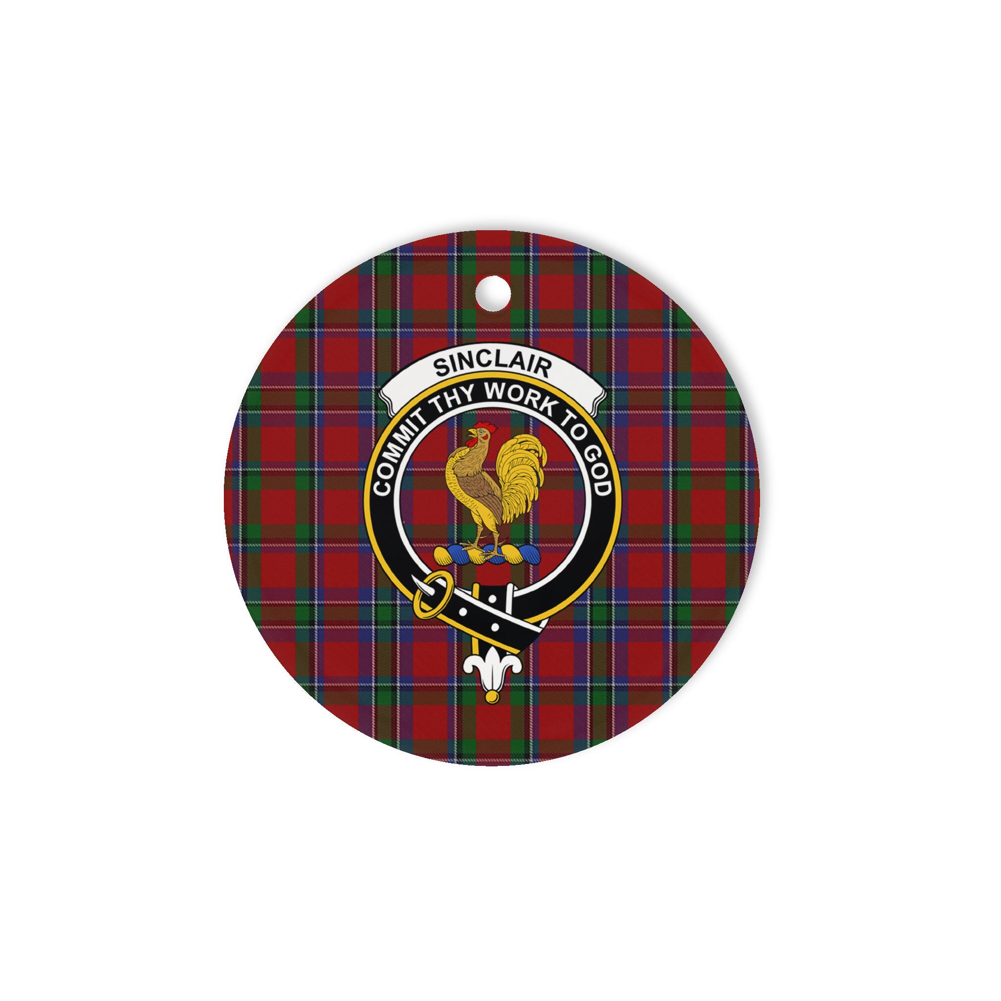 Sinclair Scottish Clan Plaid Ornament Gift. Christmas Tree Ornament Sinclair Clan Tartan Ornament Great Christmas Ornaments Gift