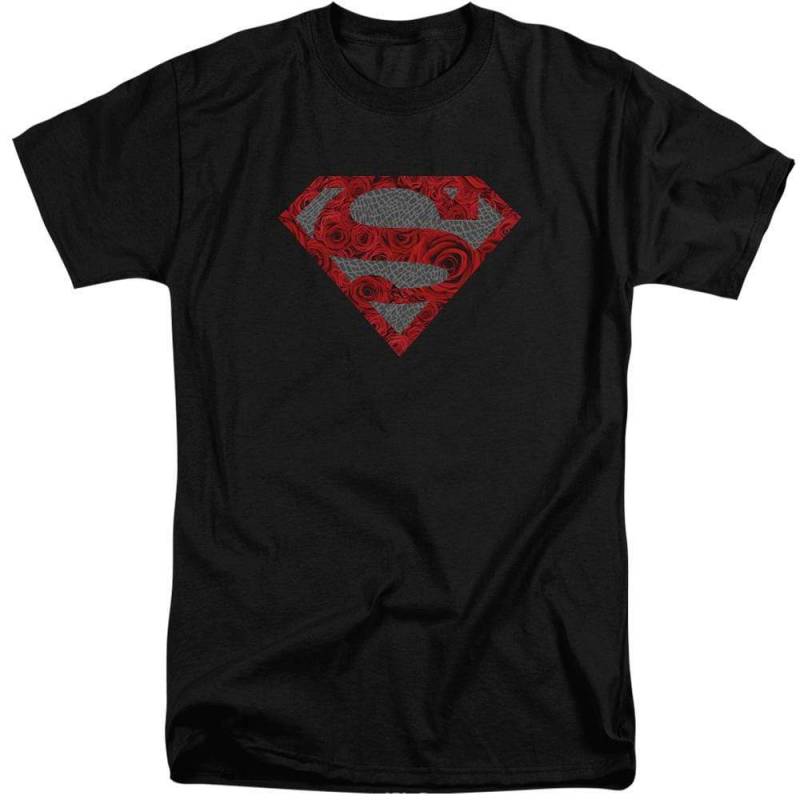 Superman Elephant Rose Shield Men’s Tall Fit T-Shirt