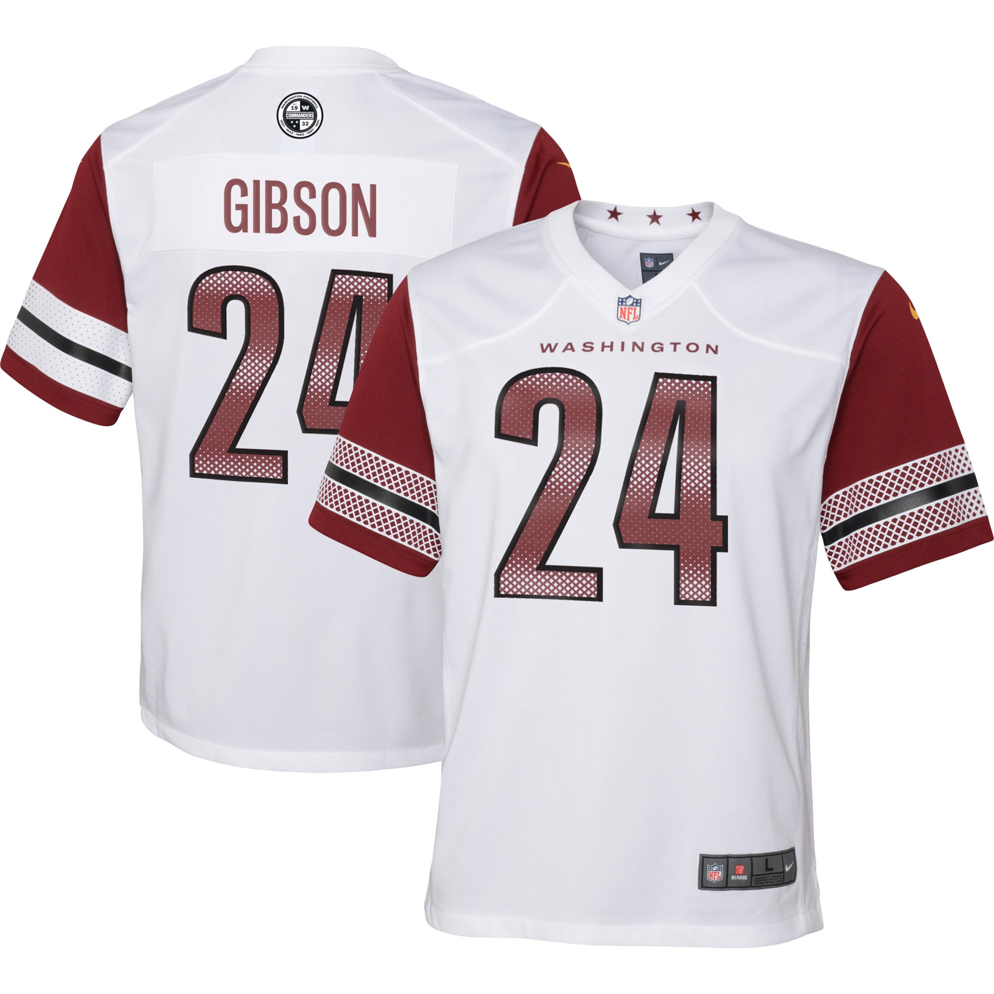 Youth Washington Commanders Antonio Gibson White Game Jersey