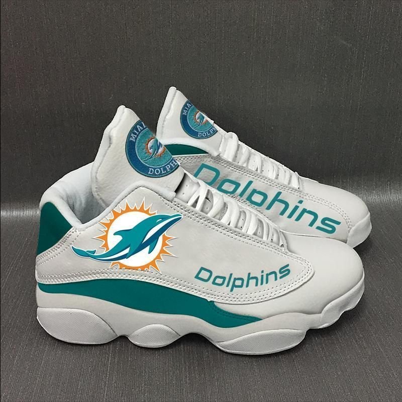 Miami Dolphins Football Team Form Air Jordan 13 Sneakers