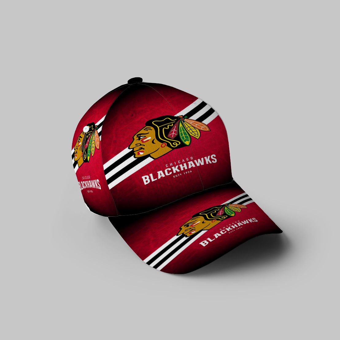 Chicago Blackhawks Est 1926 3D Printing Baseball Cap Classic Hat