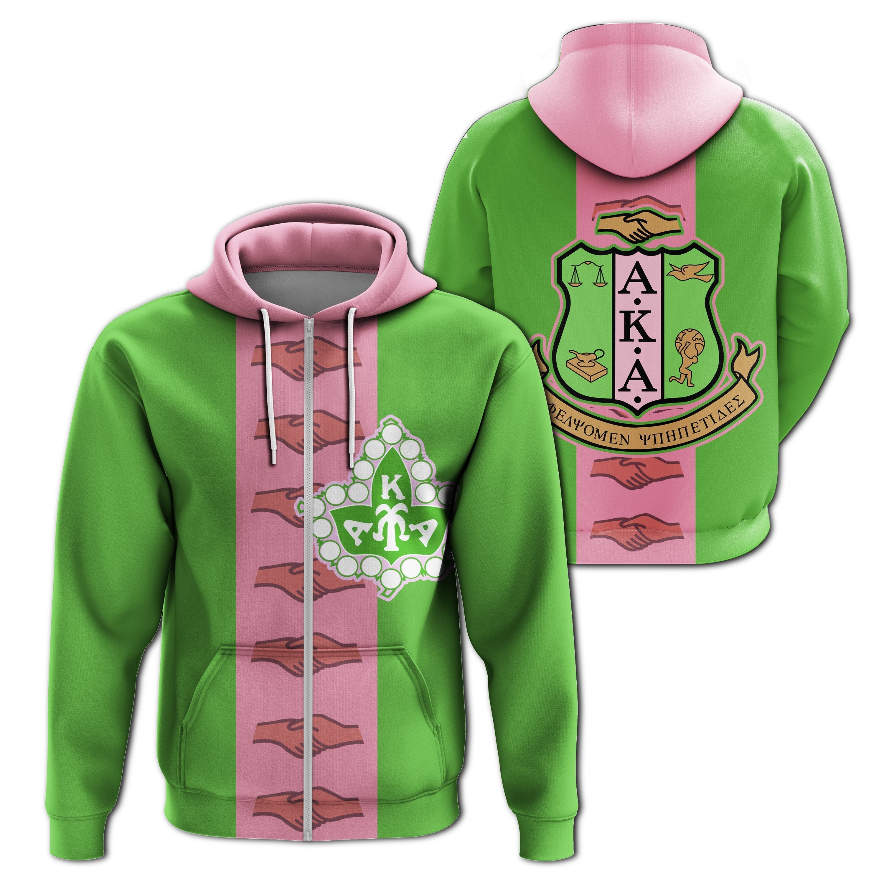 Greek Life Hoodie – Alpha Kappa Alpha Aka Zip Hoodie – Most Style