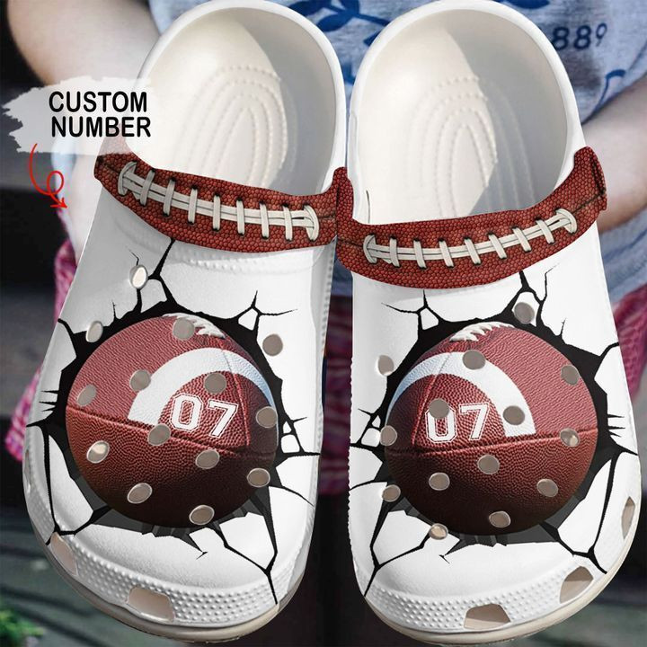 Football Personalized Crack clog Shoes 3