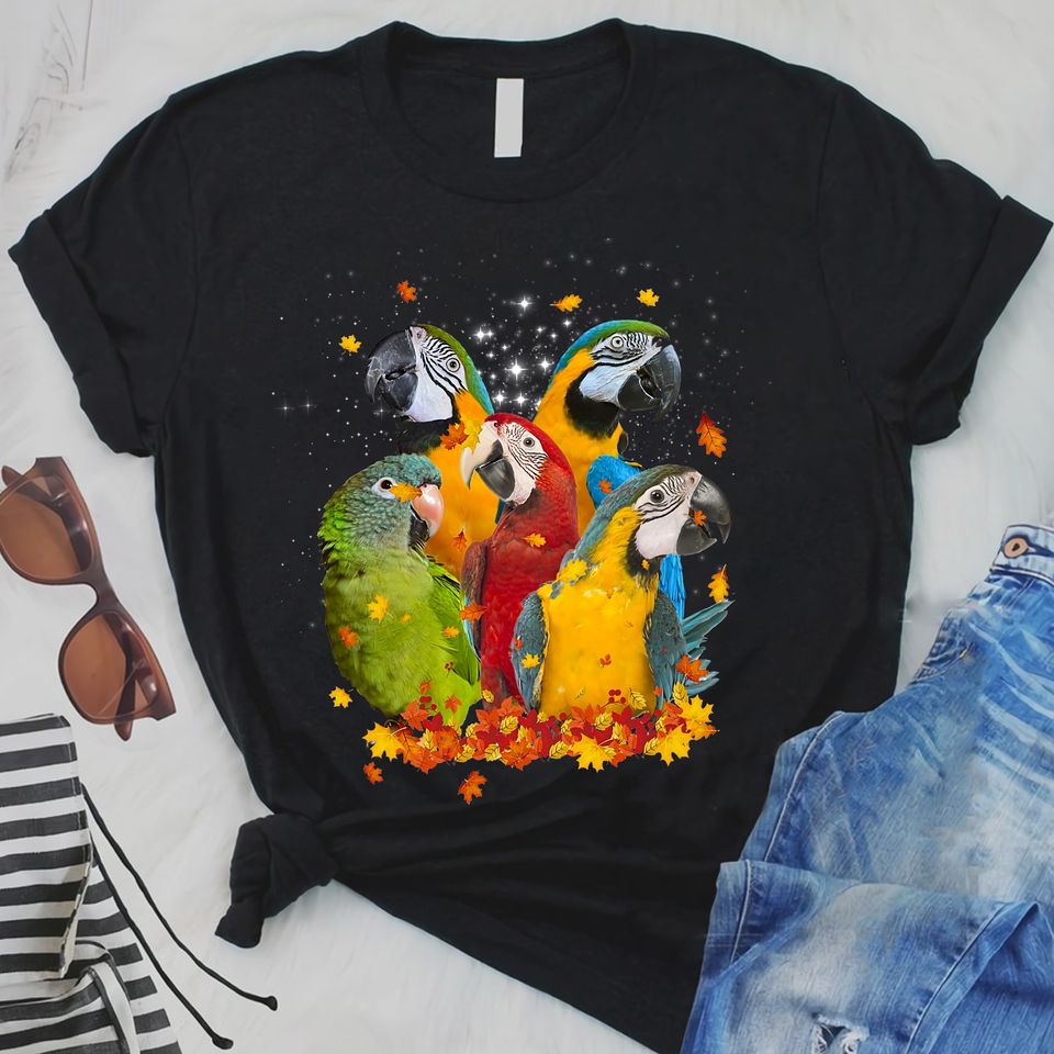 Funny Parrot With Leaf Lovers Gift Standard/Premium T-Shirt