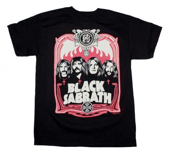 Black Sabbath Red Flames Shirt Vintage Band Shirt