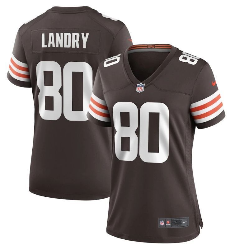 Cleveland Browns Jarvis Landry #80 NFL 2020 Dark Brown Womens Jersey