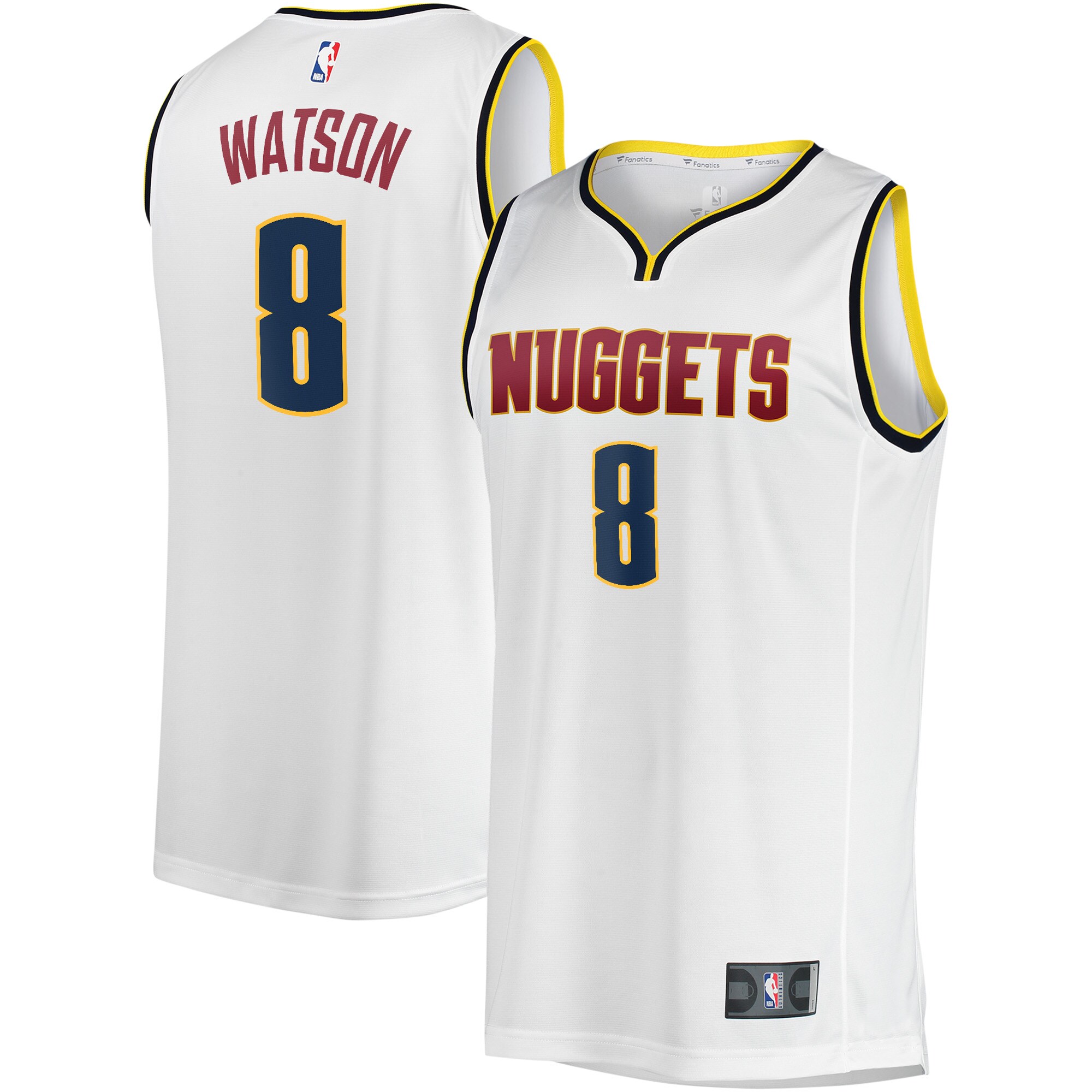 Peyton Watson Denver Nuggets Branded Youth Fast Break Player Jersey – Association Edition – White