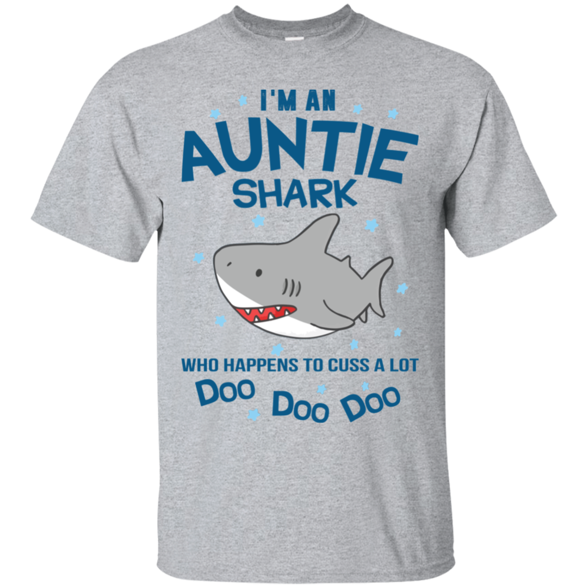 Auntie Shark White Tshirt