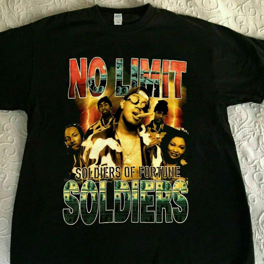 vintage 90s No Limit Records Rap Tee T Shirt Master P Double Sided Hip Hop
