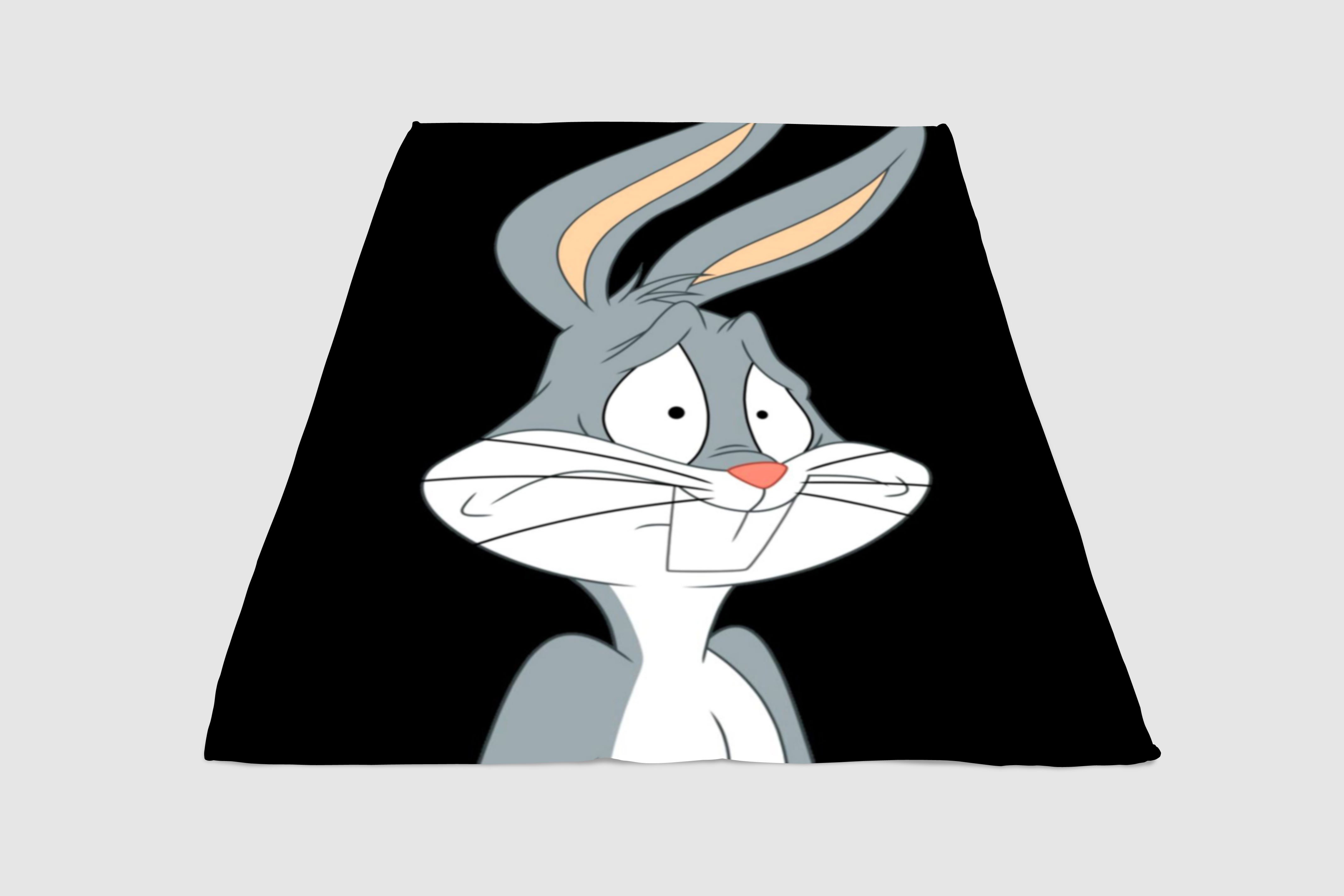 scared bugs bunny blanket