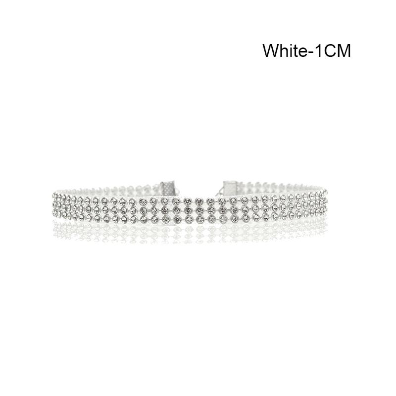 TREAZY Sparkling Full Crystal Rhinestone Choker Necklace for Women Wedding Bridal Collar Choker Chain Necklace Party Jewelry alx