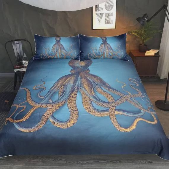 3D Printed Octopus Animal Cotton Bed Sheets Spread Comforter Duvet Cover Bedding Sets