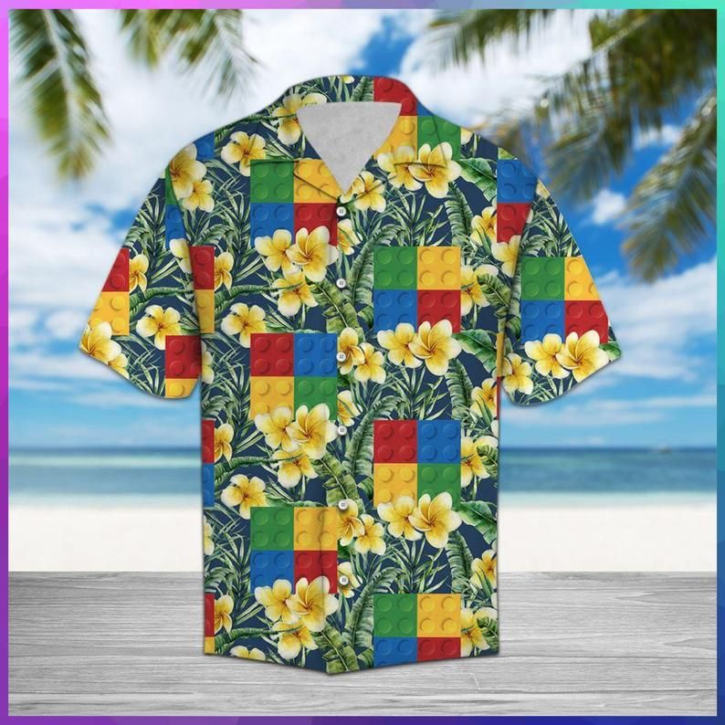 Lego Frangipani Multicolor Nice Design Hawaii Shirt Ha20280