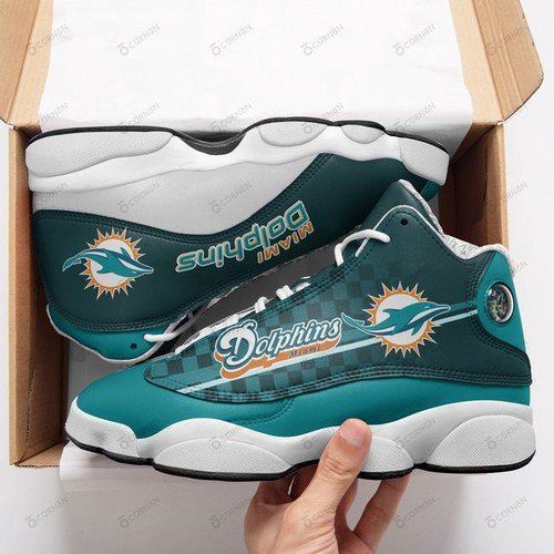 Miami Dolphins Air Jordan 13 Sneakers Personalized Shoes Design Sneakers Personalized Shoes Sport Sneakers V2492