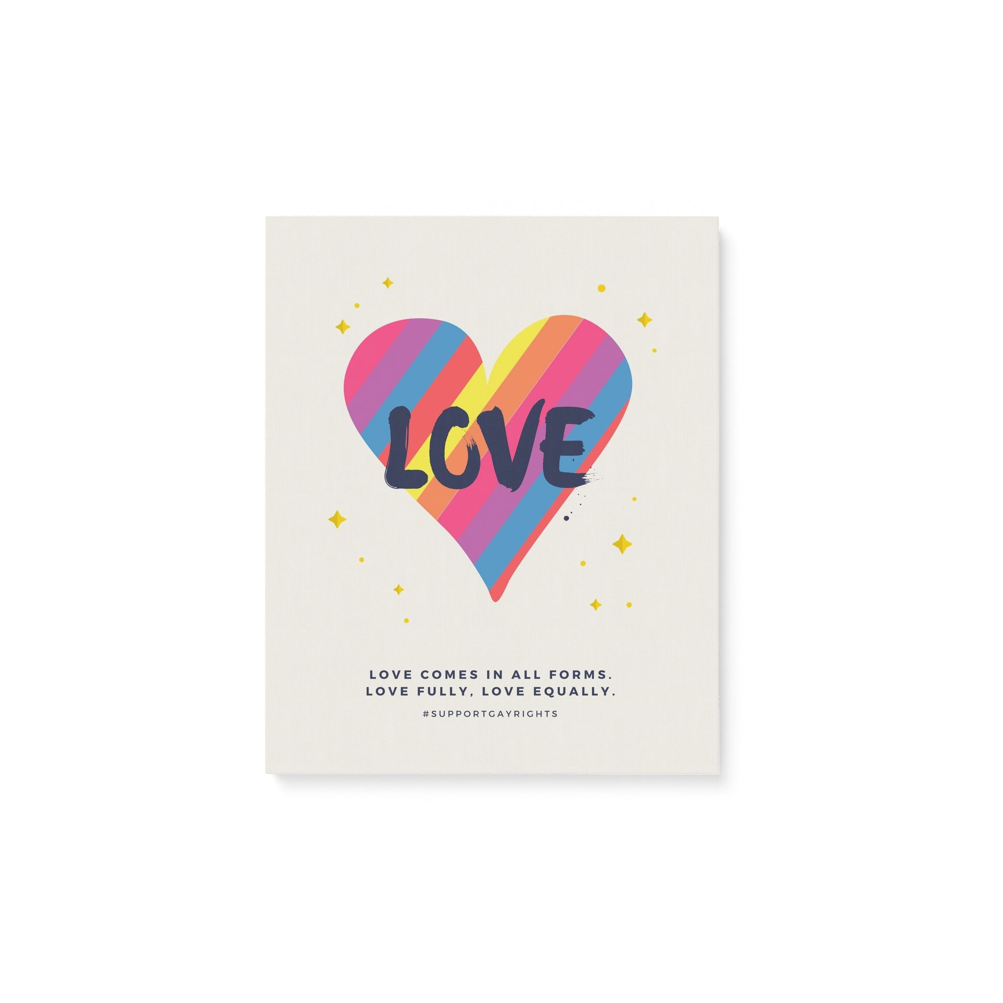 Sparkling Rainbow Heart Gay Rights Poster