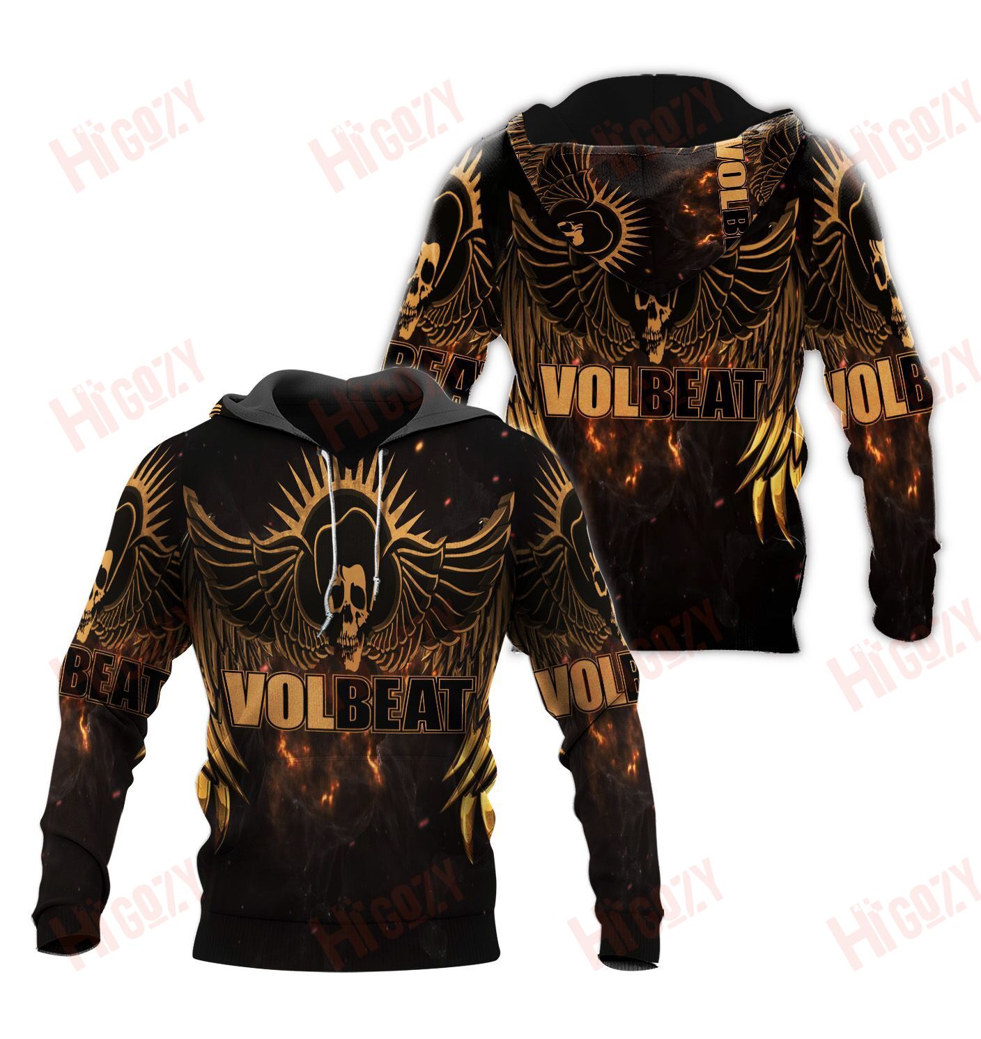 Volbeat Band 3D Hoodies Clothing Store Zip Hoodie Cool Hoodies, Hoodies For Women/ For Men – Nh358