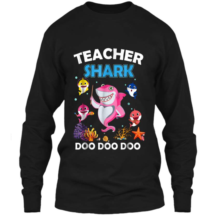 Teacher Shark  Doo Doo Doo Tee Gift For Teachers LS Ultra Cotton Tshirt