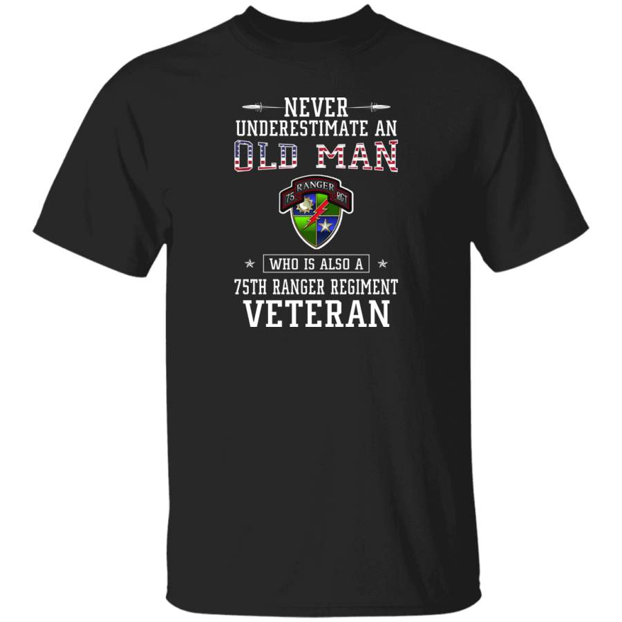 Never Underestimate a 75th Ranger Regiment Veteran T-Shirt Veterans Day Christmas Gift Mug