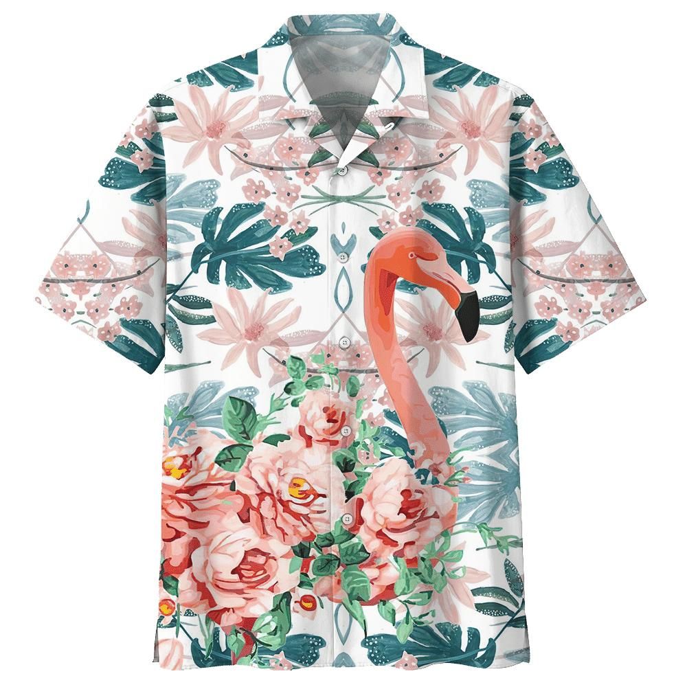 Flamingo Aloha Hawaii Shirt Colorful Short Sleeve Summer Beach Casual For Men And Women Ha58044