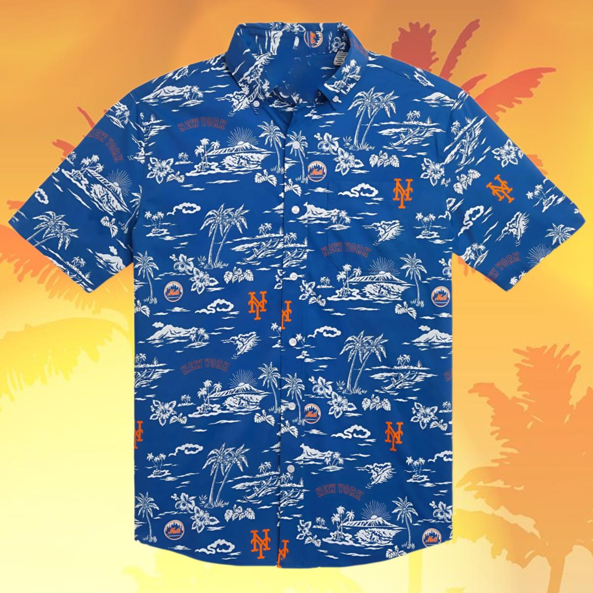 Mens Reyn Spooner New York Mets Hawaiian Shirt