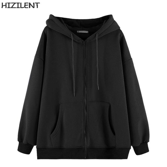 Y2K Letter print Oversized Hoodies Sweatshirts autumn Goth Women jacket Zip Hooded Jacket Harajuku Streetwear Grunge clothing alx