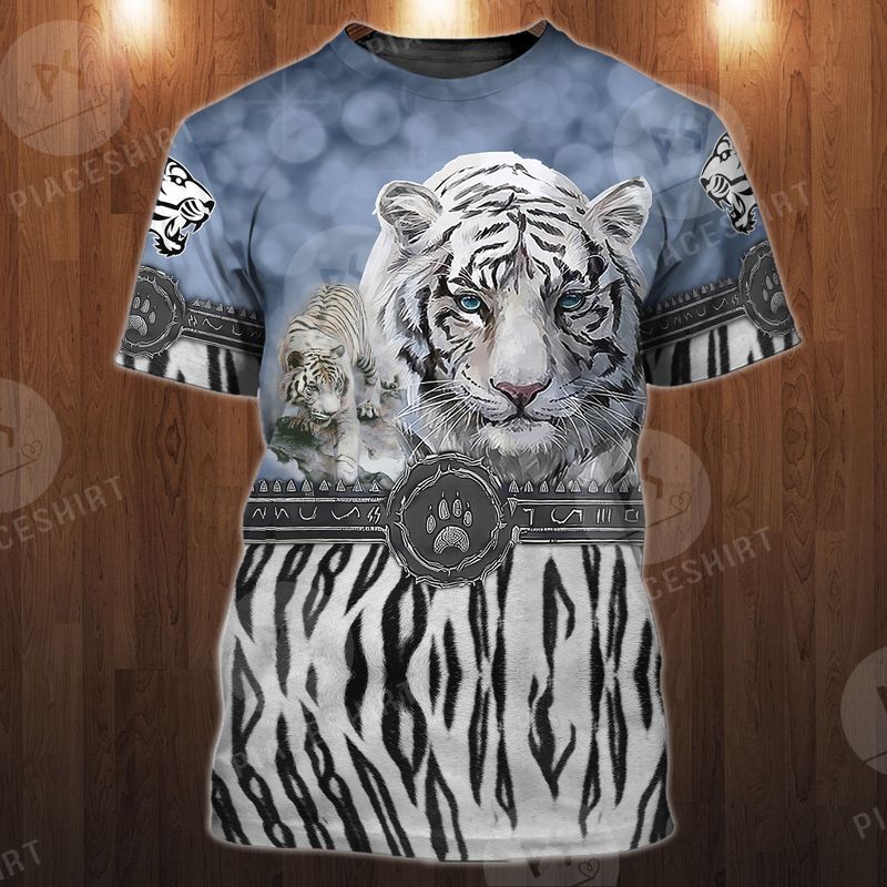 Beautiful White Tiger For Tiger Lovers 3D Full Print Tshirt