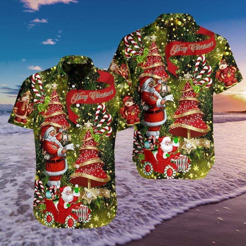 Buy Hawaii Aloha Shirts Believe In Magic Of Christmas Santa Claus Ha75448