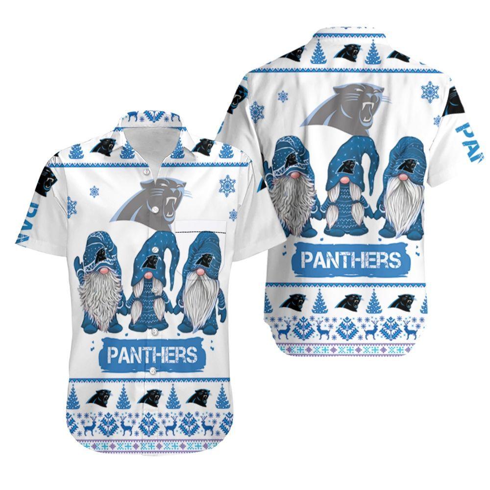 Beach Shirt Christmas Gnomes Carolina Panthers Ugly Sweatshirt Christmas 3D Hawaiian Shirt