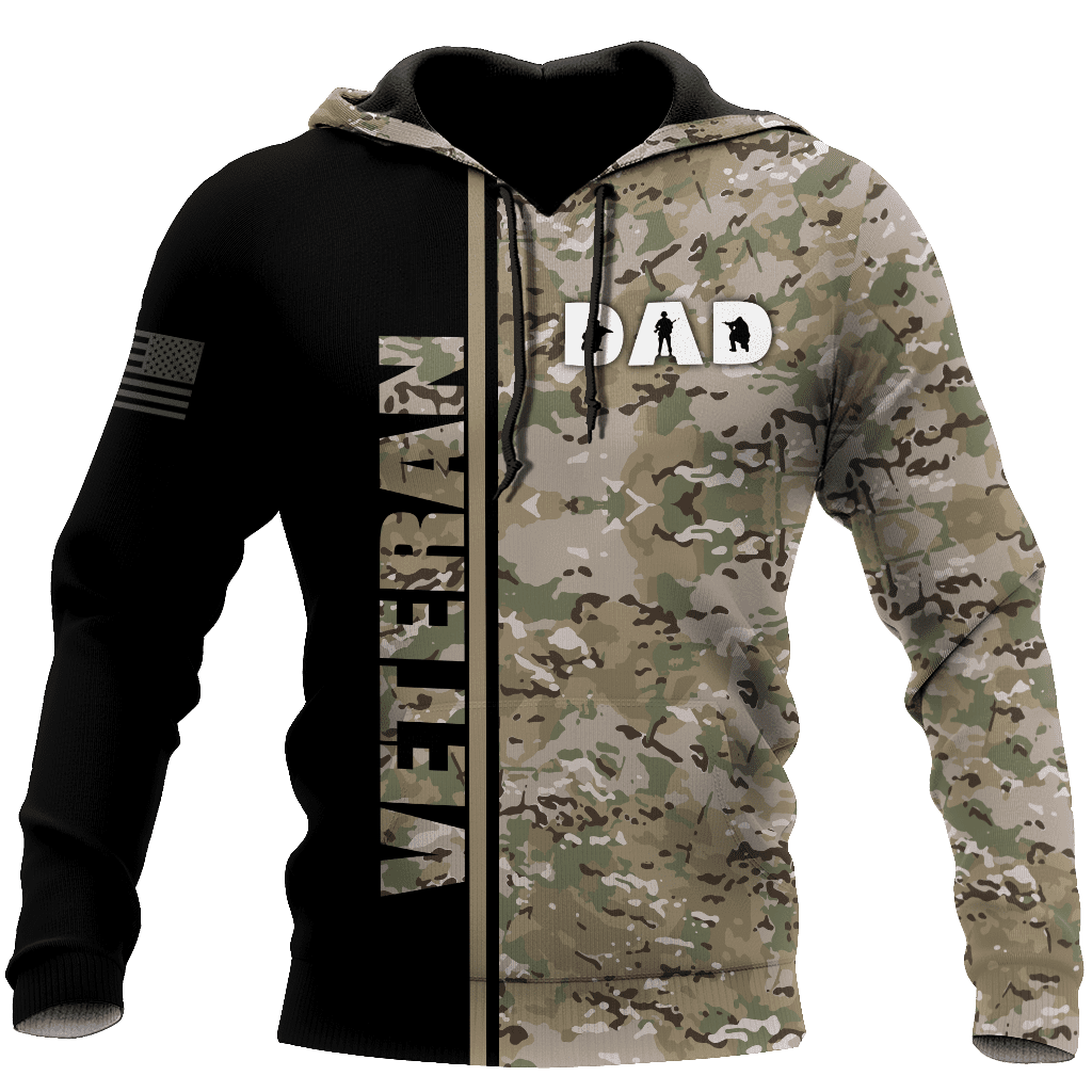 US Veteran Dad Camo 3d printed shirts Proud Military HHT21052104