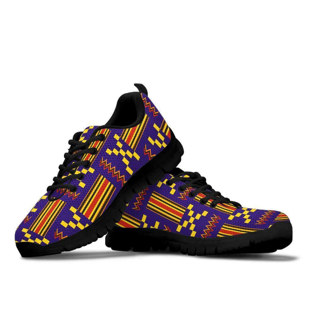 Greek Life Footwear – Blue Akan Kente Sneakers J5