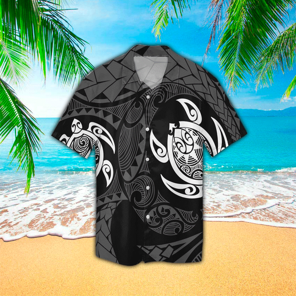 Two Turtle Polynesian Hawaii Shirt Aloha Ha44478