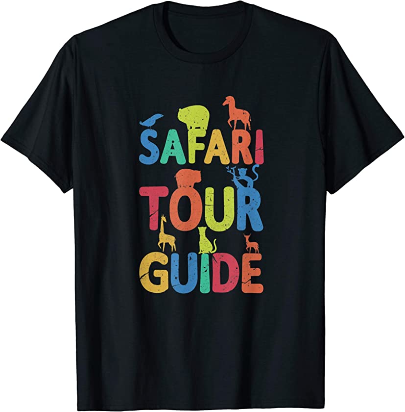 Safari Tour Guide Afica Wilderness Animal Lover Tourist T-Shirt