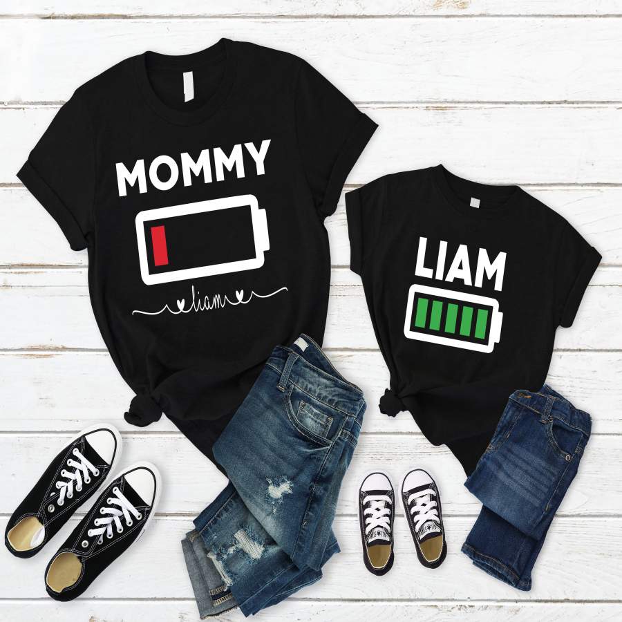 Personalized Mom and Kid’s Couple T-Shirt