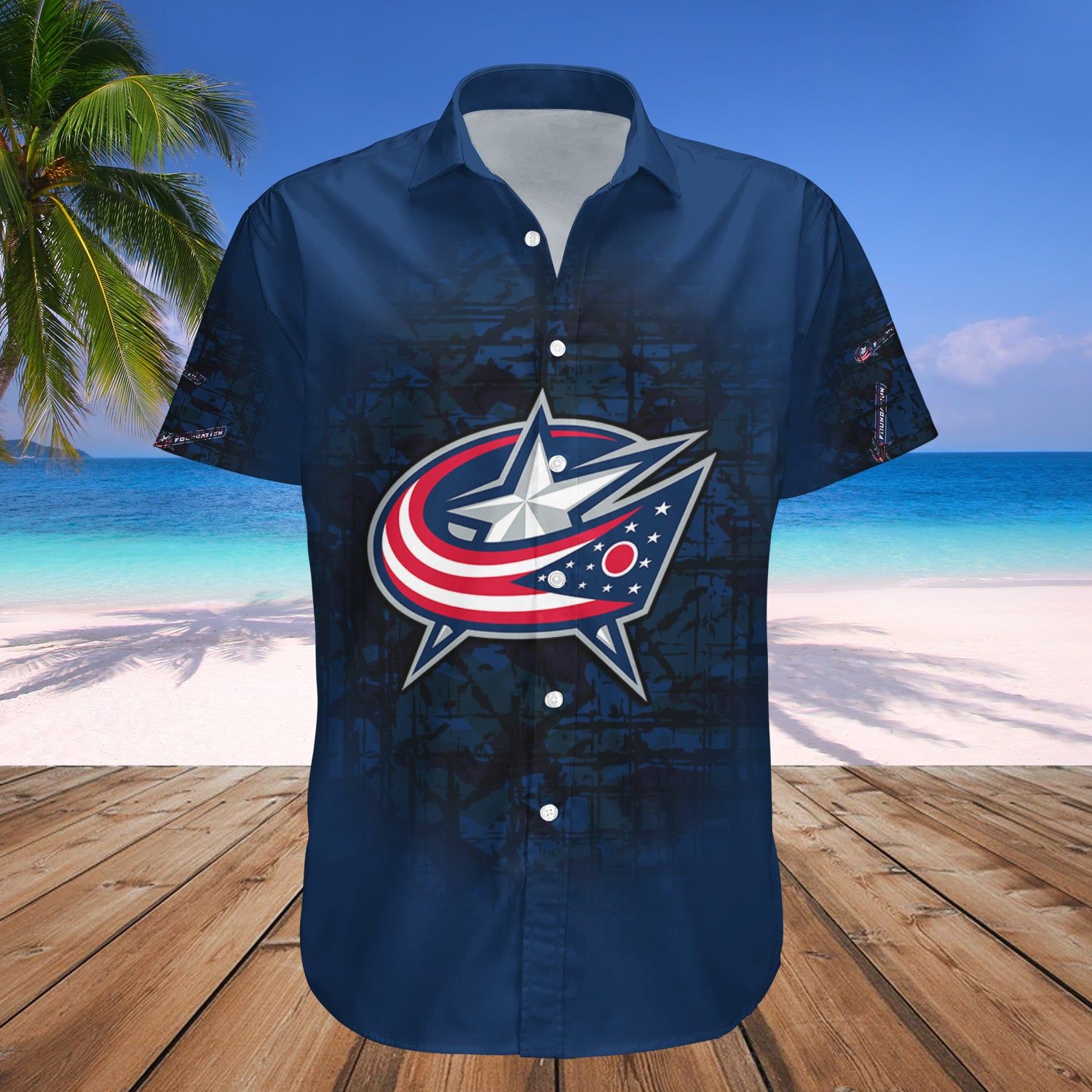 Columbus Blue Jackets Hawaii Shirt Camouflage Vintage – Nhl