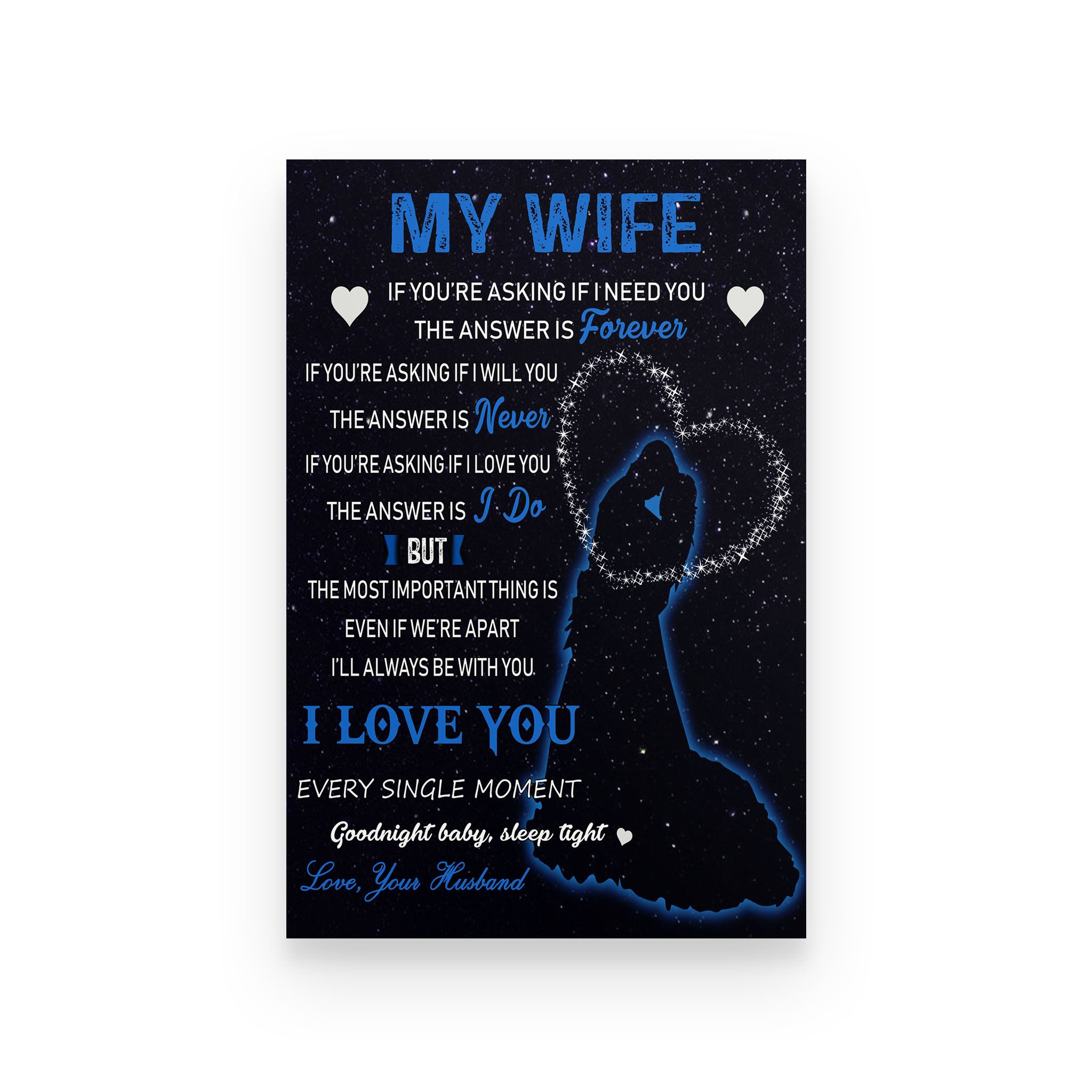 family poster husband to wife i love you every single moment vs3