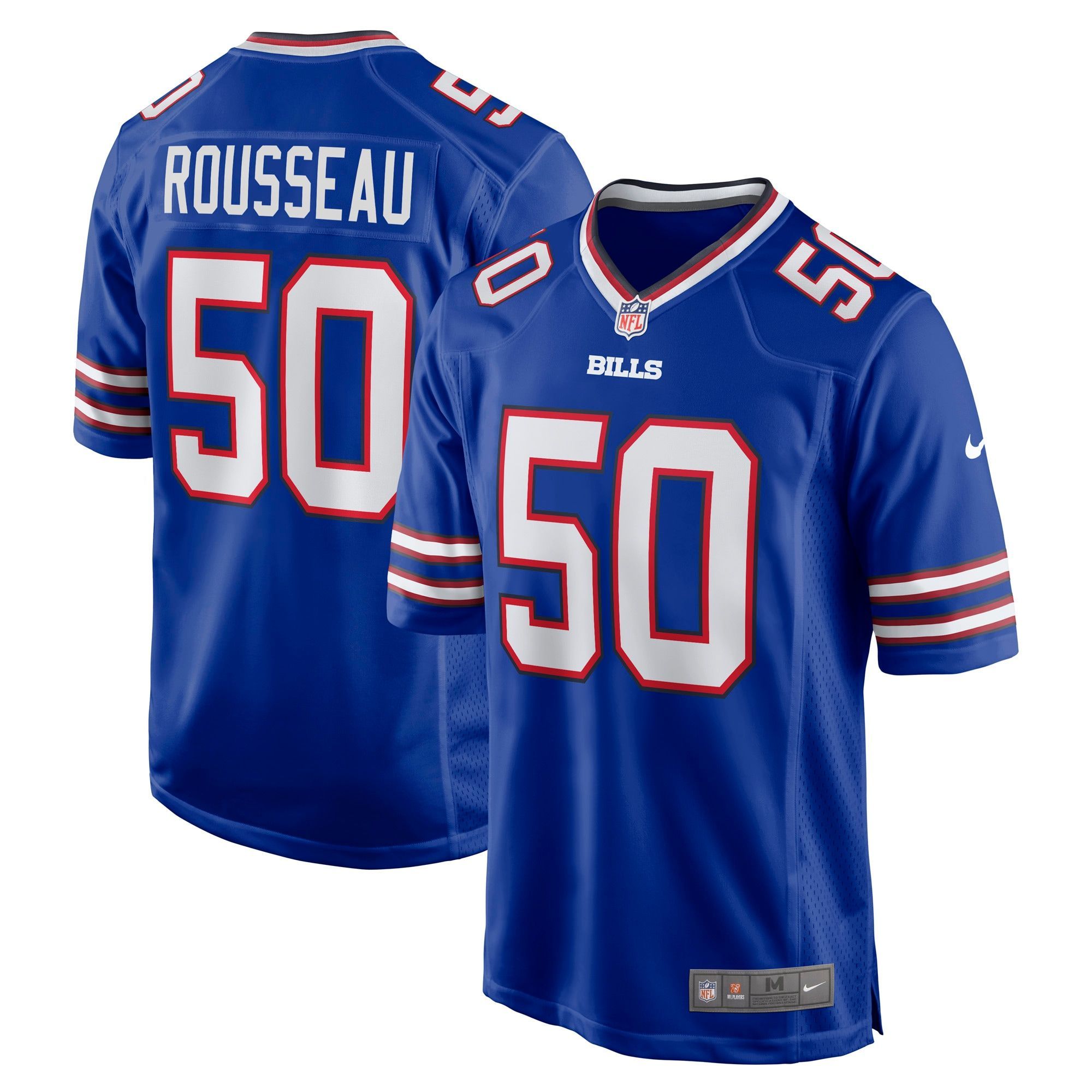 Buffalo Bills Gregory Rousseau Royal 2021 NFL Draft First Round Pick Game Mens Jersey Gift For Bills Fans