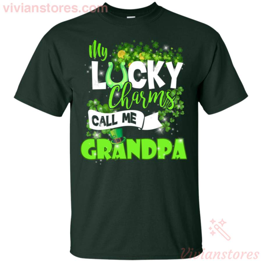 Lucky Charms Call Me Grandpa Shamrock St Patricks Day Shirt LT02