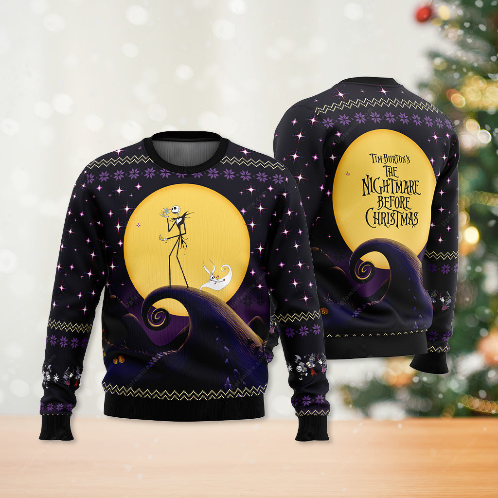 Nightmare Before Christmas Ugly Sweater 3D Ugliest Christmas Sweater