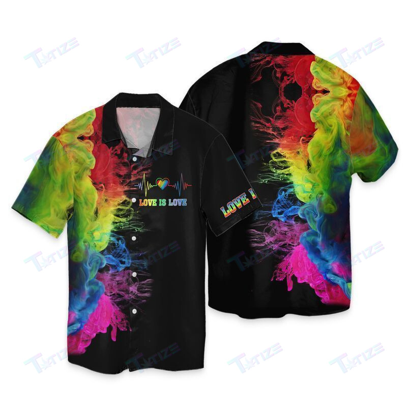 Lgbt Love Is Colorful All Over Printed Hawaii Shirt Size S Ha16455