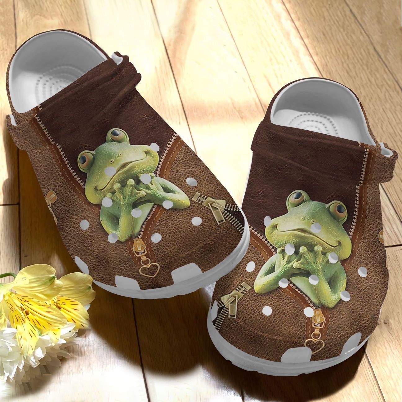 Frog Personalized Clog, Custom Name, Text, Color, Number Fashion Style For Women, Men, Kid, Print 3D Frog In Zip