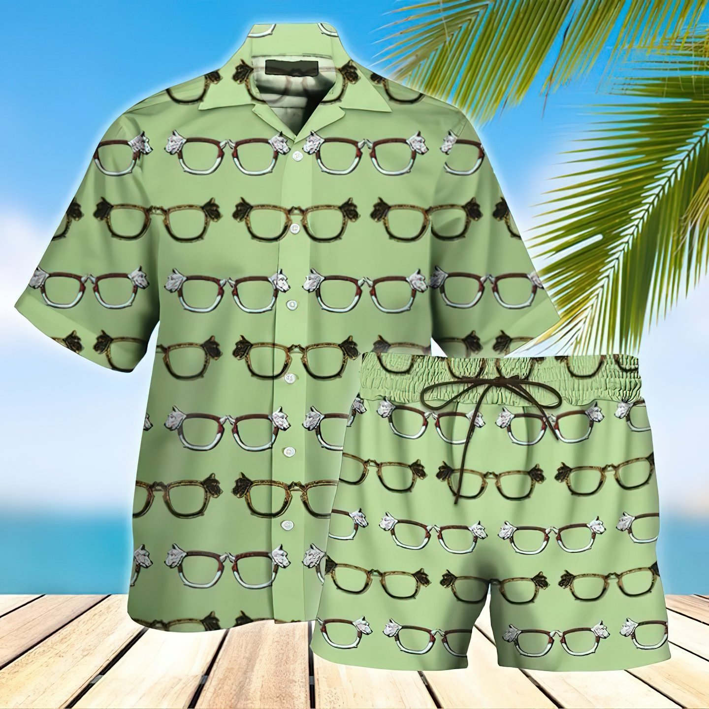 Glasses All Over Printed Hawaii Shirt And Short Ha83725