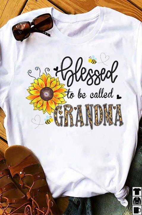 Blessed To Be Called Grandma Leopard Sunflower Graphic Unisex T Shirt, Sweatshirt, Hoodie Size S – 5XL