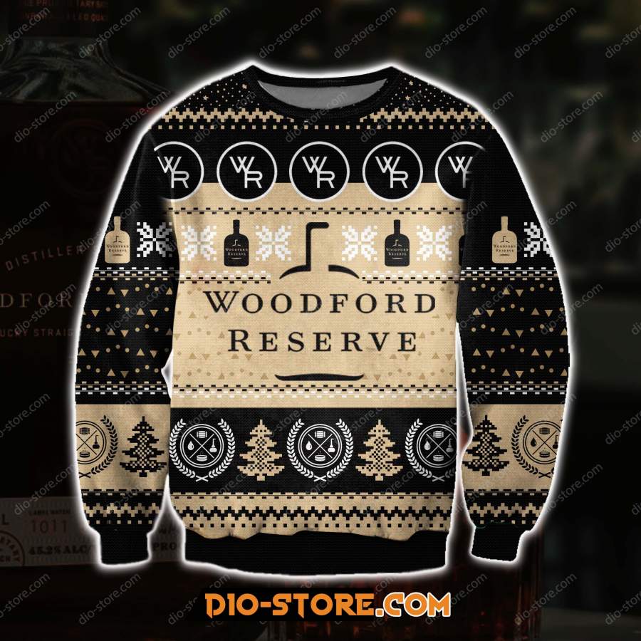 WOODFORD REVERSE WINE 3D ALL OVER PRINT UGLY CHRISTMAS SWEATSHIRT