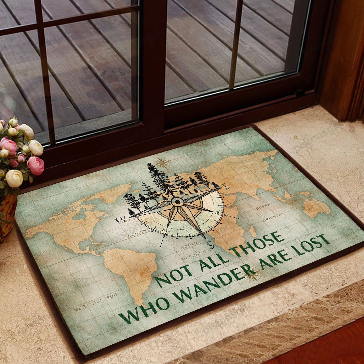 Not All Those Who Wander Are Lost All Over Printing Doormat