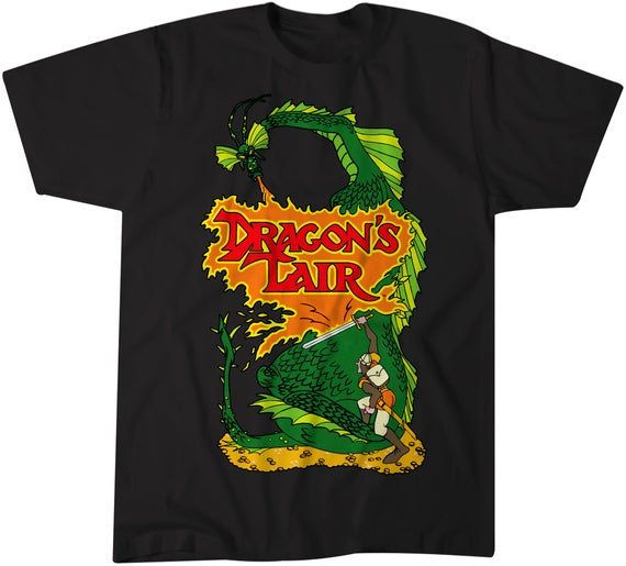 Dragon S Lair Don Bluth Retro Laserdisk Arcade Video Game Shirt